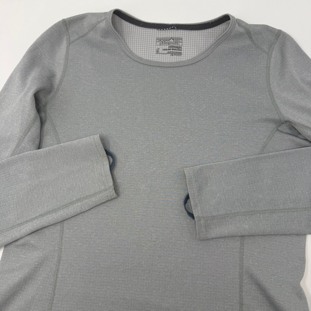 Patagonia Midweight Capilene Baselayer Long Sleeve Grey Polartec Womens Size M